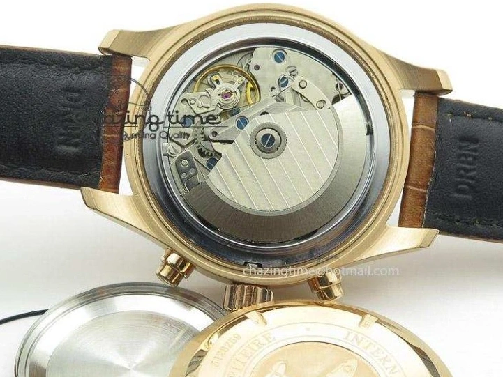 MIROTIME 0321 Youthful Pilot Chrono RG 3878 Gray Dial on Light Brown Leather Strap A 7394